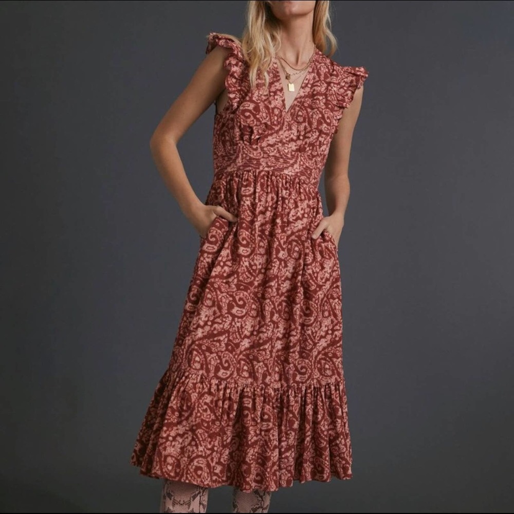 Anthropologie Altamira Midi Dress
